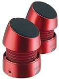 iHome IHM79RE Rechargeable Mini Speakers - Red