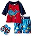 Wippette Boys' Swimming Fish Rash Guard Set
