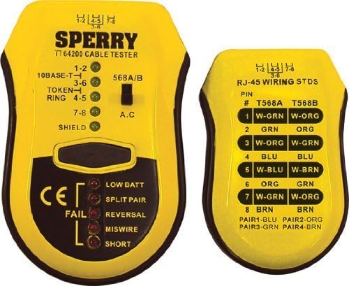 Sperry Instruments TT64200 Cable-Test Twisted Pair Cable Tester by Actuant