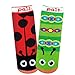 Ladybug and Caterpillar, Dolphin and Fish, Cow and Pig - Toddler Sock Set - Sunny Sidekicks Mismatched Friends 3-Pack