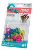 Pinhooks Dream Assortment Push Pin 20-Pack Wall Hooks, Pastel Blue/Pink/Yellow