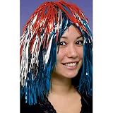 Red White and Blue Tinsel Wig