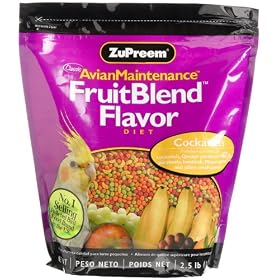 ZuPreem AvianMaintenance FruitBlend Flavor Premium Diet for Cockatiels
