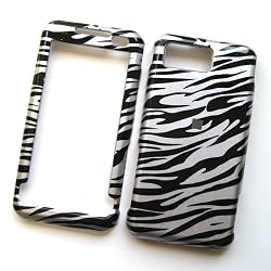 Samsung i900 Omnia Snap On Protector Hard Case Image Cover "Silver Zebra" Design