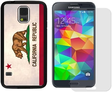 Galaxy S5 Case, Rustic California State Flag Case for Galaxy S5 / Galaxy Sv / Galaxy S V Case - Free Screen Protector