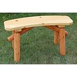 Moon Valley Cedar Works Unfinished Half-Moon Bench