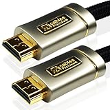 XO PLATINUM HDMI TO HDMI Cable *New 1.4 Version High-Speed with ETHERNET and 3D 15.2GPS* FULL HD 1080p for XBOX 360, PS3, SKYHD, VIRGIN BOX, DVD, BLU-RAY, NINTENDO Wii U, LCD, LED, PLASMA, HDTV, Dolby TrueHD (10M (10Meter) Platinum)by XO