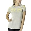 Juniors' Xhilaration&reg; Intarsia Bow Short-Sleeve Scoopneck Sweater - Flapper Gray