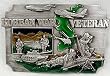 Korean War Veteran Enamel Pewter Buckle