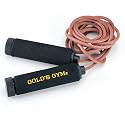 Golds Gym Weighted Leather Skipping Rope