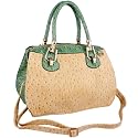 MG Collection MARISSA Green Ostrich Top Double Handle Doctor Style Handbag