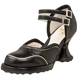 John Fluevog Women's Qtee Mary-Jane Pump,Aniline Black/Ivory,8.5 M US