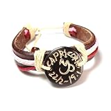 Capricorn The Goat Zodiac Tribal Leather Bracelet with Earth Tone Cord and Beads