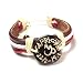 Capricorn The Goat Zodiac Tribal Leather Bracelet with Earth Tone Cord and Beads