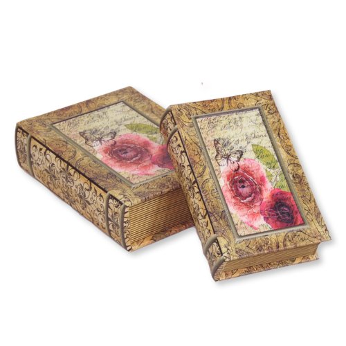 Elements Rose Book Boxes, Set of 2