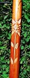 Flower Design Wooden Walking Stick - Hiking Pole - 50 