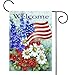 Toland Home Garden 112060 Patriotic Welcome Patriotic Flag 12x18 Inch Double Sided for Outdoor Flower House Yard Decoration
