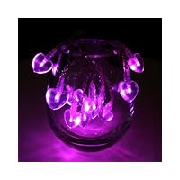 10 Bulb Pink Heart Shaped Battery Fairy Lights