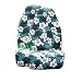 Set of 2 Universal-fit Hawaiian Hibiscus Floral Print Front Bucket Seat Cover - Green