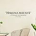 Removable PVC Wall Sticker Words Sign Quote Hakuna Matata Lion King Bedroom Background Decoration