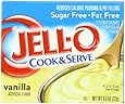 Jell-O Cook & Serve Pudding & Pie Filling, Sugar-Free, Fat Free, Vanilla, 0.8-Ounce Boxes (Pack of 24)
