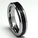5MM Tungsten Carbide Ring Wedding Band W/ Carbon Fiber Inaly size 7