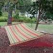 Pawleys Island Gardens Collection Large Quilted DuraCord Fabric Hammock, Trellis Stripe