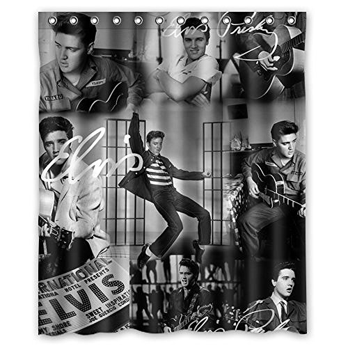 Baodan Zhang 66"(w) x 72"(h) Custom Polyester Fabric Elvis Presley Shower Curtain Bathroom Decoration
