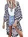 Choies Women's Chiffon Tribe Pattern 3/4 Sleeve Beach Cover Up Loose Kimono