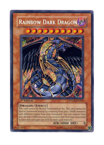 Childrens Toyshop  Toys : Yu-Gi-Oh Phantom Darkness - Rainbow Dark Dragon Secret Rare TDN-EN003