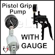 Replacement Pistol Grip Nipple / Penis / Vagina Pump with Gauge (Black)