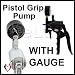 Replacement Pistol Grip Nipple / Penis / Vagina Pump with Gauge (Black)