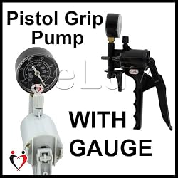Replacement Pistol Grip Nipple / Penis / Vagina Pump with Gauge (Black)