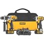 DEWALT DCK290L2 20-Volt MAX Li-Ion 3.0 Ah Hammer Drill and Impact Driver Combo Kit