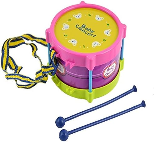 Keetek 1 Set 5pcs Baby Educational Musical Instruments Roll Drum Musical Instruments Toy Set Drums Handbell Trumpet Cabasa Children Toy