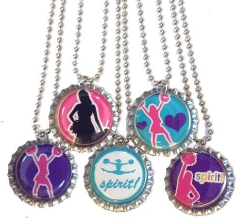 Cheerleading Bottlecap Necklaces - Set of 5