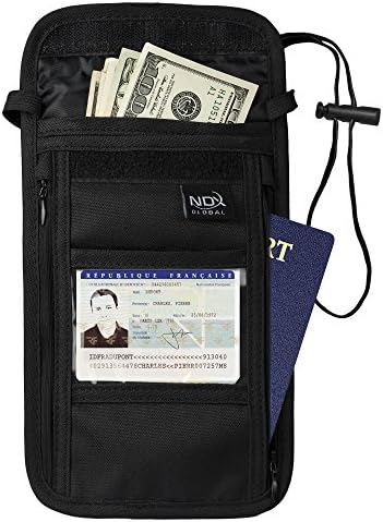 High Quality Travel Wallet, Secure Neck Travel Wallet, Holds Passport, Cash, ID Cards & Credit Cards. The # 1 Travel Neck Stash