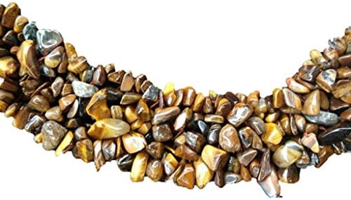Gemsnmore Natural Tiger Eye Chip Stones Bib Necklace
