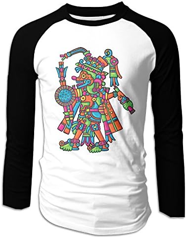 Jozie Maya Men's Long Sleeve Baseball Raglan T-shirt Black L