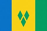 51M%2B8LzjahL. SL160  Saint Vincent And The Grenadines Flag Sheet of 21 Personalised Glossy Stickers or Labels