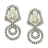 Kite Shaped Diamond Earrings w/ Pave Diamonds 1.08cttw