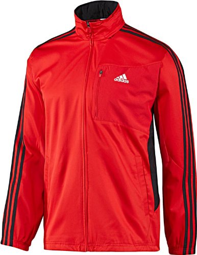 adidas Men's Drive 2 Jacket, Light Scarlet/Black, X-Large On Sale