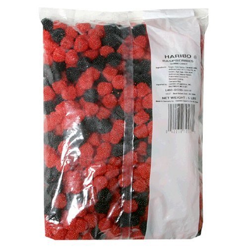 Haribo Gummi Candy, Raspberries, 5-Pound Bag by Raspberry Candy