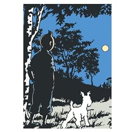 ADVENTURES OF TINTIN LINED, RINGED MOON NOTEBOOK (A4)