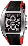 PUMA INDICATION CHRONOGRAPH CHRONO MEN'S WATCH SILVER BLACK AND RED PU101041007