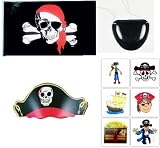 51M%2BNLG4i5L. SL160  72 Pc Pirate Party Lot   Includes 36 Pirate Tattoos, 12 Pirate Hats, 12 Pirate Flags, 12 Eye Patches