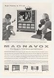 1958 Magnavox Diplomat 24 Hi-Fi TV Television Print Ad