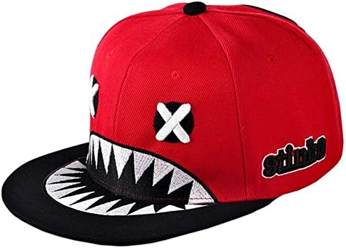 Laoen Angry Eye Ear Shark Adjustable Baseball Cap Snapback Trucker Hat with