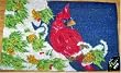 Red Cardinal Sculpted Coir Mat