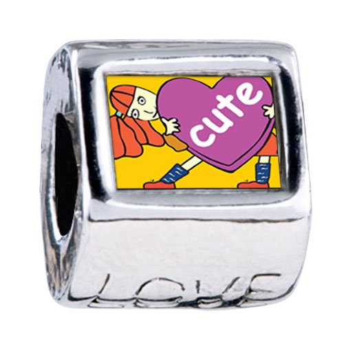 Soufeel One Cute Heart Charm Photo Italian Fits All Pandora/troll/chamilia